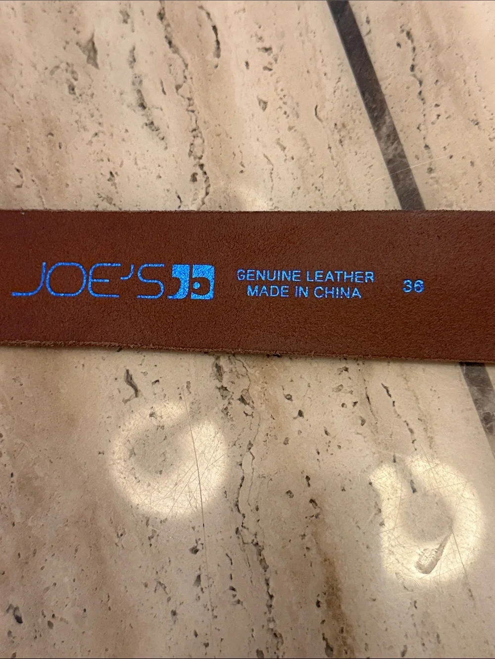 Joe's Jeans Tan Leather Belt with Silver Buckle